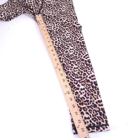 Zyia Active Womens 7/8 Cheeky Leopard Ruched Leggings Pants Size 8 10 - Picture 8 of 11